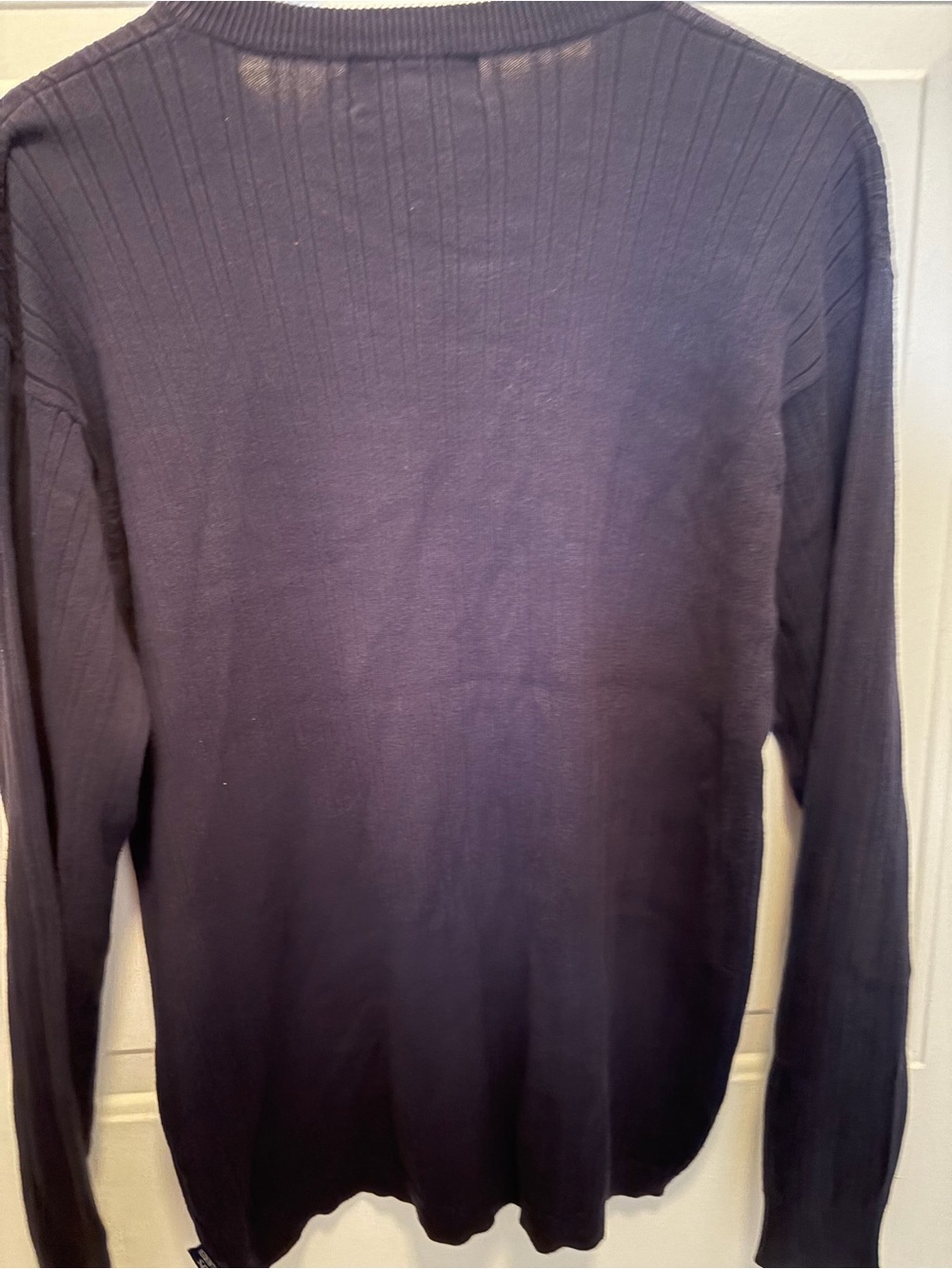 Chaps Ralph Lauren Navy Ribbed V-Neck Sweater - Picture 2 of 3